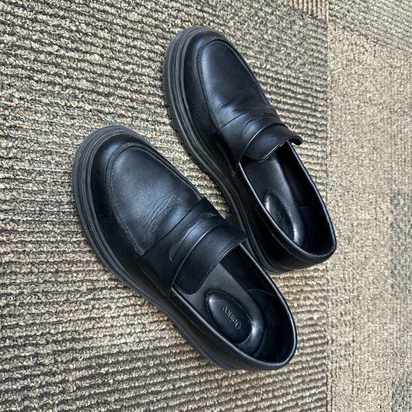 Quince Black Leather Loafers - Picture 2 of 3